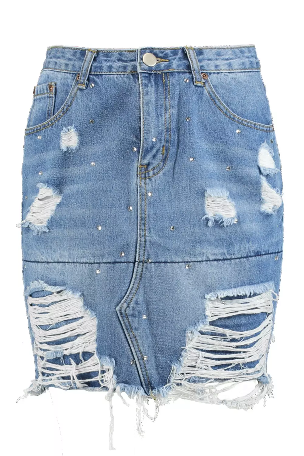 Tall ripped denim skirt store